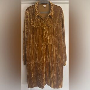 Cato Gold Velvet Dress